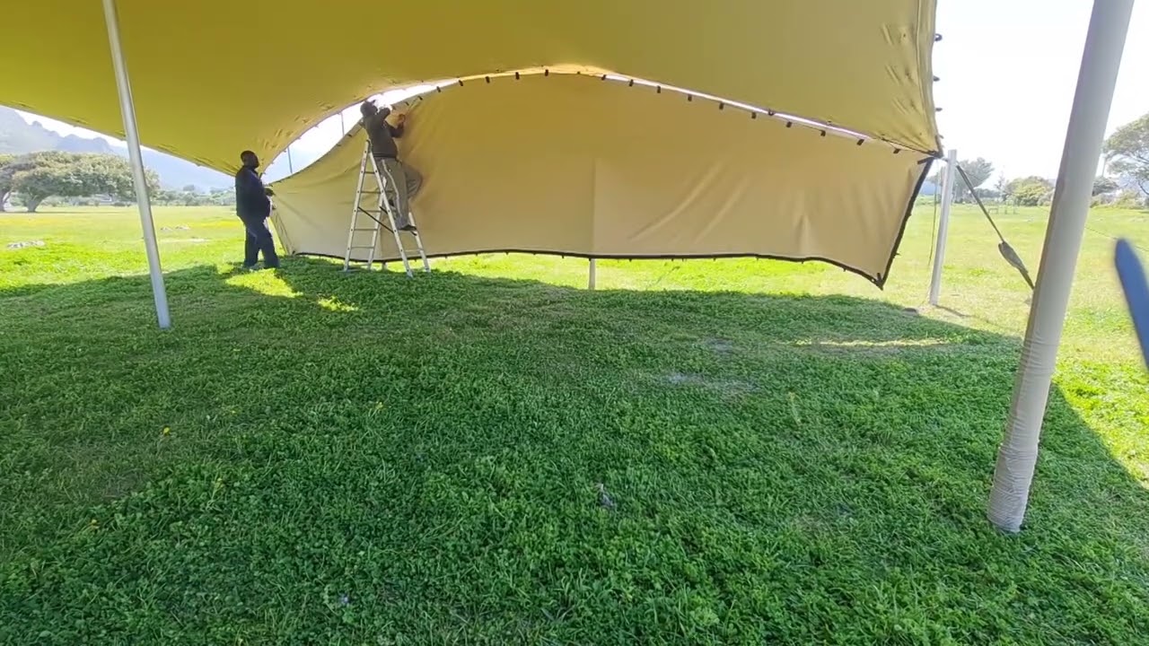 How to attach sidewalls to a stretch tent - Freeform® Stretch Tents #tentsetup #riggingtraining