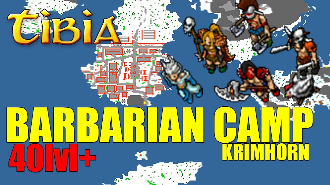 ZAPOMNIANA WIOSKA BARBARZYŃCÓW I SZYBKIE BESTIARY- TIBIA - Barbarian Camp Krimhorn #tibia