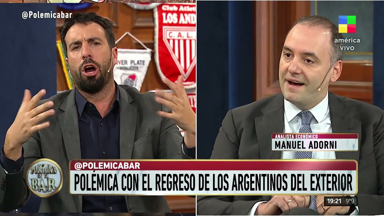Manuel Adorni se cruzó con Flavio Azzaro en la mesa de Polémica