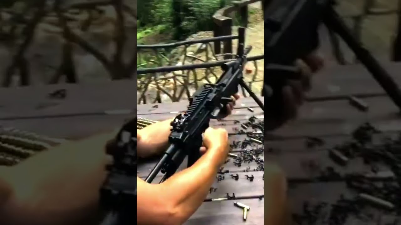 Shooting Sounds Of FNH 249 SAW With Lots Of Bullet#Shorts