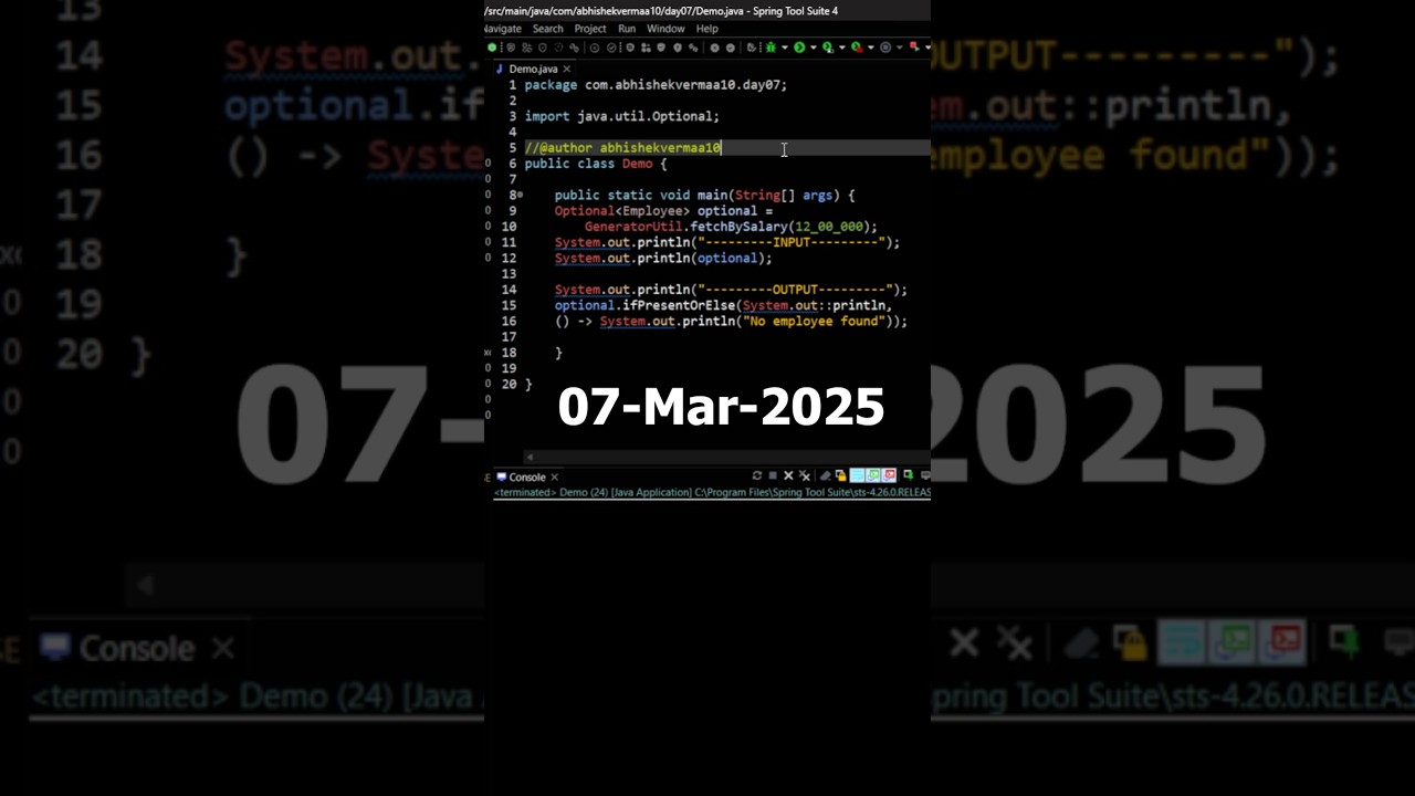 Day-66: How map() method of Optional work in Java #shorts #java