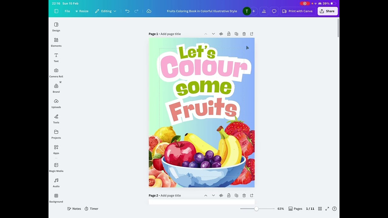 How to use Canva to create a colouring book.  How to use Canva AI Integration