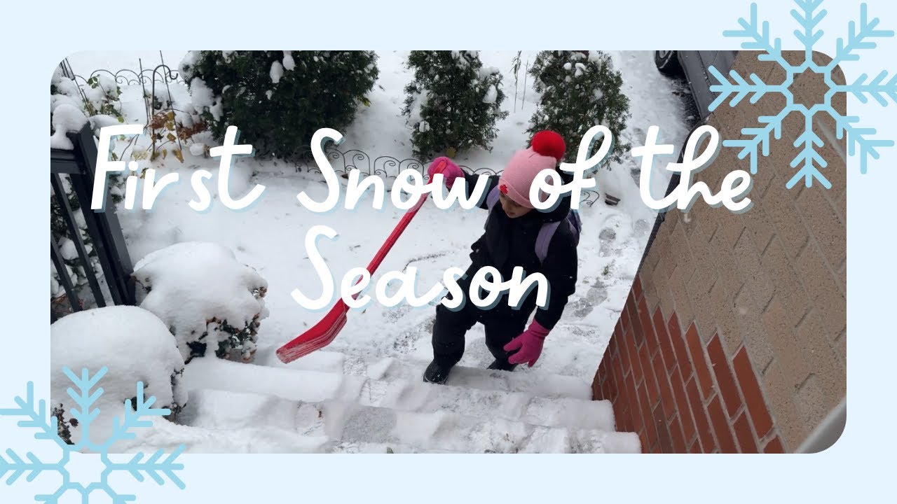 || First snow ❄️ of the season || ❄️☃️🧣•	“Shopping in the Snow ❄️🛒” #snow #home #minivlog 