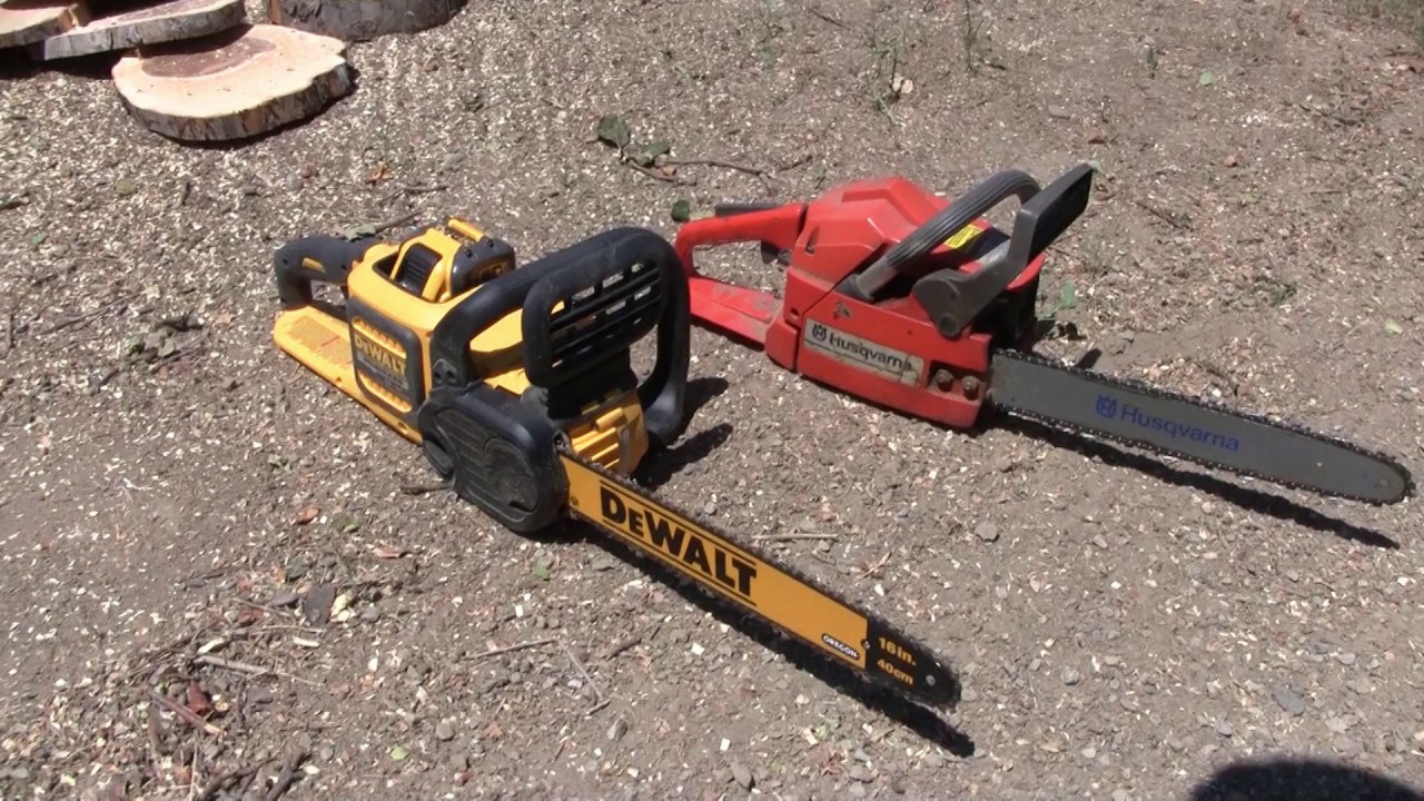 Dewalt 60V Cordless Chainsaw vs Gas