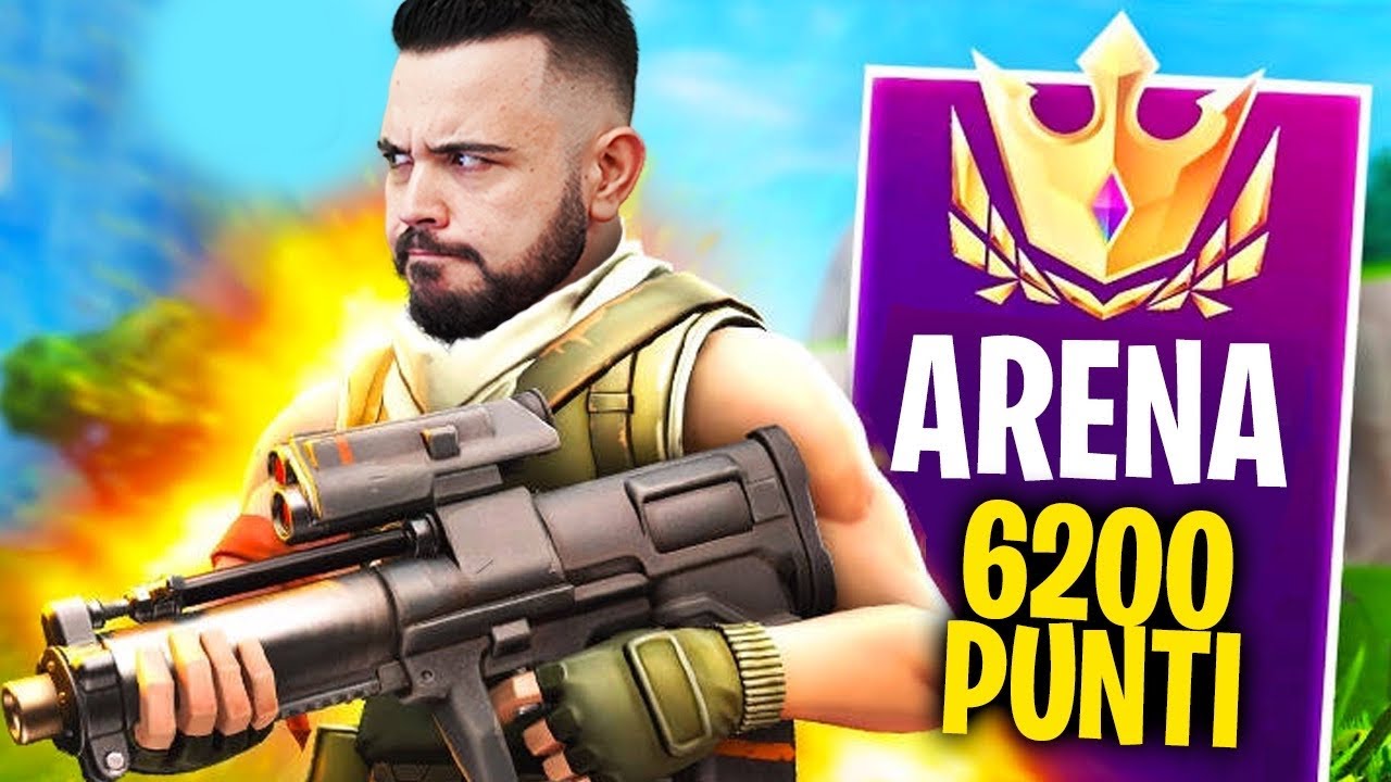 FORTNITE - PARTITA INCREDIBILE - 6200 Punti Arena lega CAMPIONI!