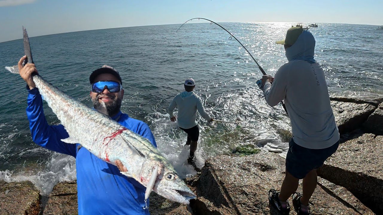 Jetty fishing for King fish (Catch & Cook)Port Aransas Tx