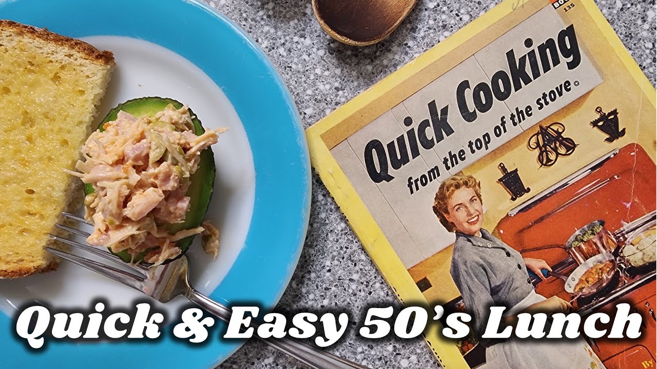 A Quick Lunch 1950s Style! No cooking, No Heat plus Ice Cream!