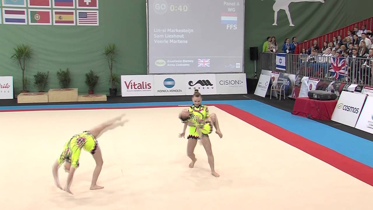 Lin-Si van Markesteijn Sam van Lieshout Veerle Martens MIAC 2015 acro tempo oefening