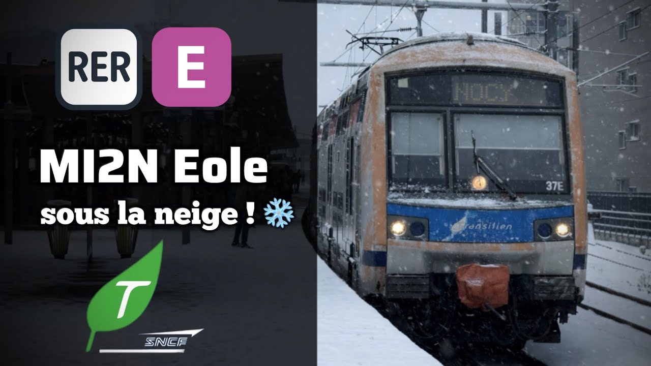 🟣 MI2N Eole sous la neige ❄️ (RER E)