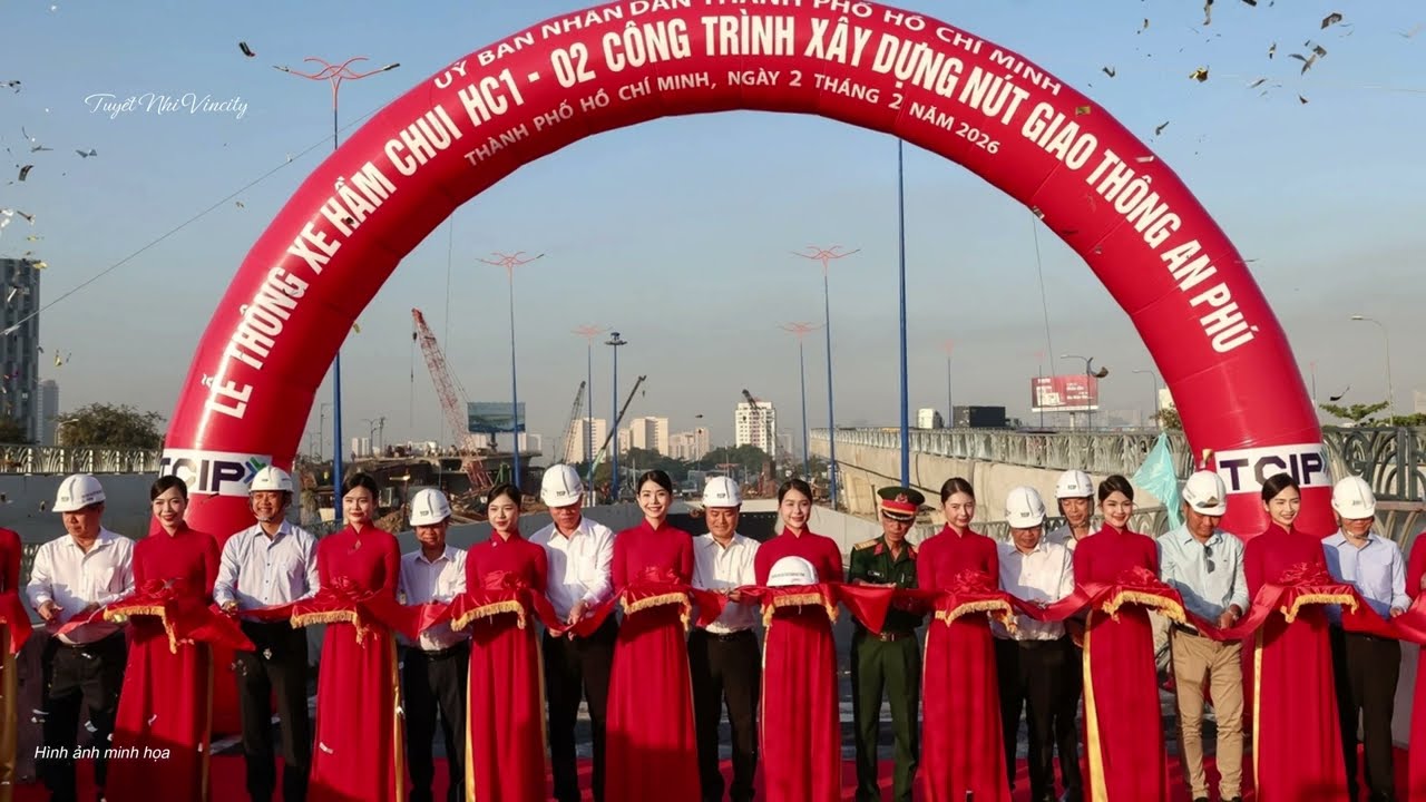 Thông xe nhánh hầm chui lớn nhất nút giao An Phú ở TPHCM