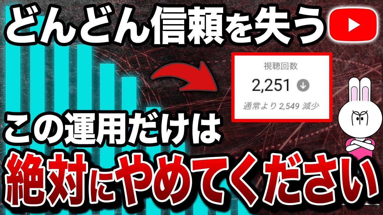 【NG運営】YouTubeアルゴリズムに嫌われる絶対にやってはいけない運営5選を徹底解説！【初心者必見】
