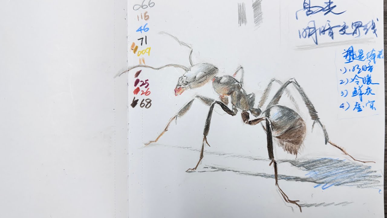 安吉 彩铅笔迹：蚂蚁Ant🐜（2）
