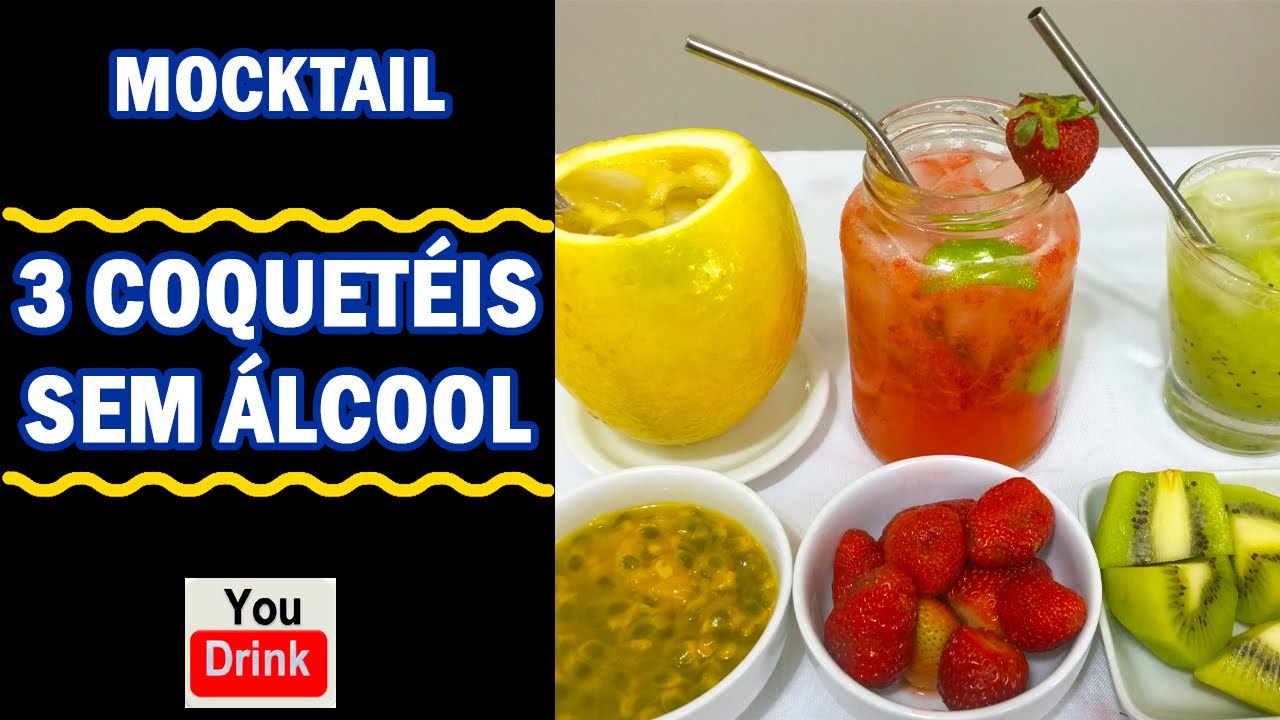 Coquetéis sem álcool - 3 Receitas - Como fazer Mocktail