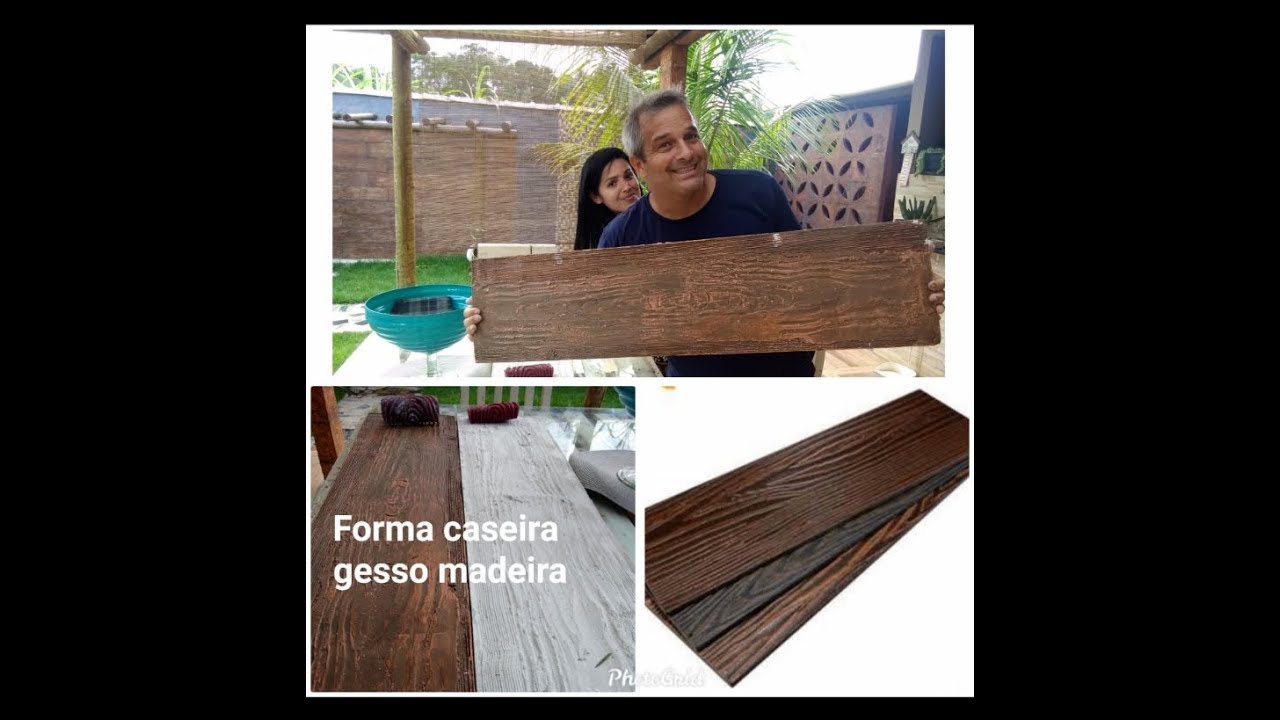 FORMA  DE GESSO 3D CASEIRA IMITANDO MADEIRA - FORMAS 3D CASEIRA - PLACAS DE MADEIRA DE GESSO CASEIRO