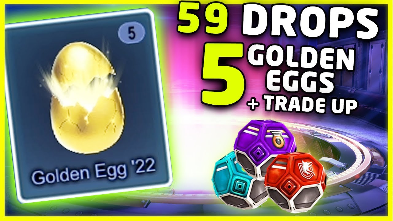 ABRI 59 DROPS, 5 OVOS DOURADOS + TRADE UP no Rocket League