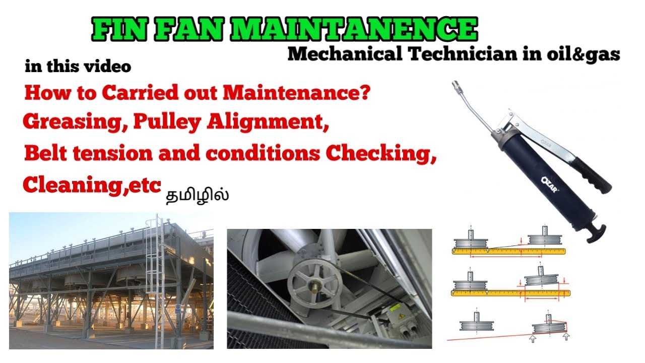 Fin Fan Maintenance | Preventive Maintenance | Greasing | Pulley Alignment