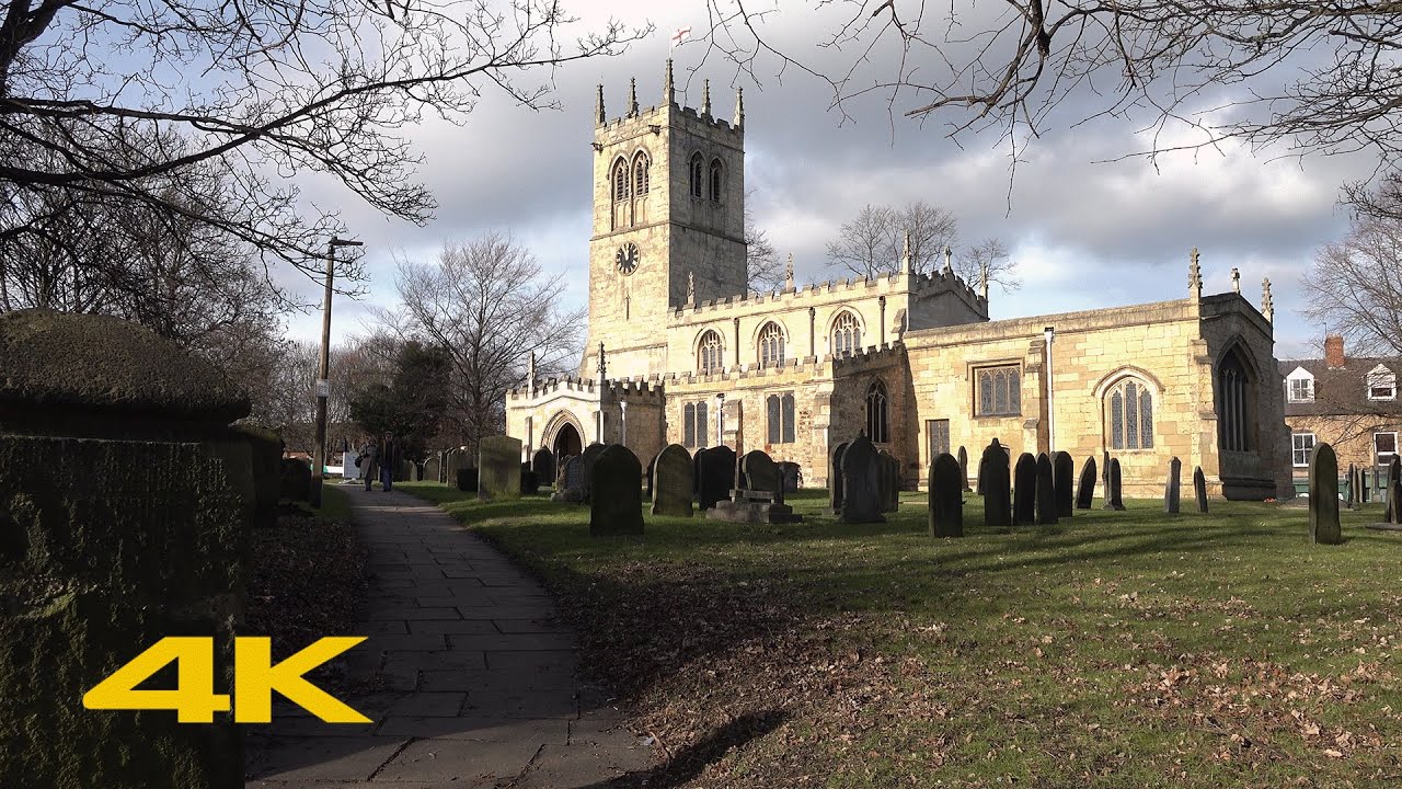 Conisbrough Walk: Town Centre【4K】