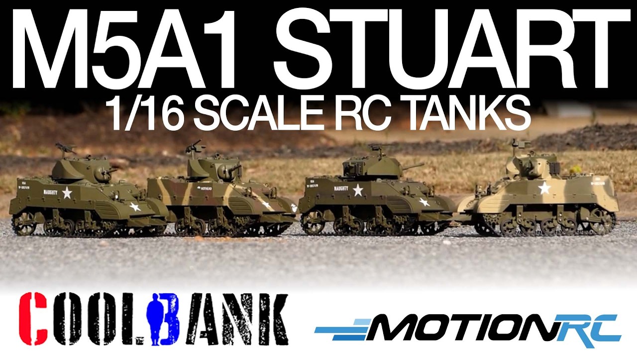 Потрясающий радиоуправляемый танк M5A1 Stuart в масштабе 1/16 от Coolbank | Motion RC