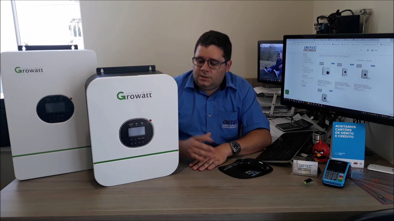 Inversores Growatt OffGrid c/ Controlador MPPT e Carregador AC