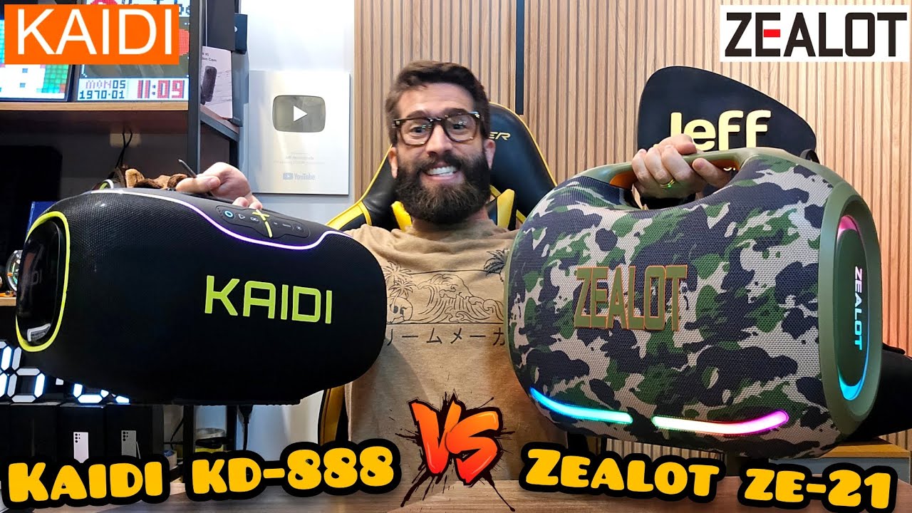 KAIDI KD-888 350W Vs ZEALOT ZE-21 250W: Qual é a melhor caixa de som BOOMBOX? (Comparativo)