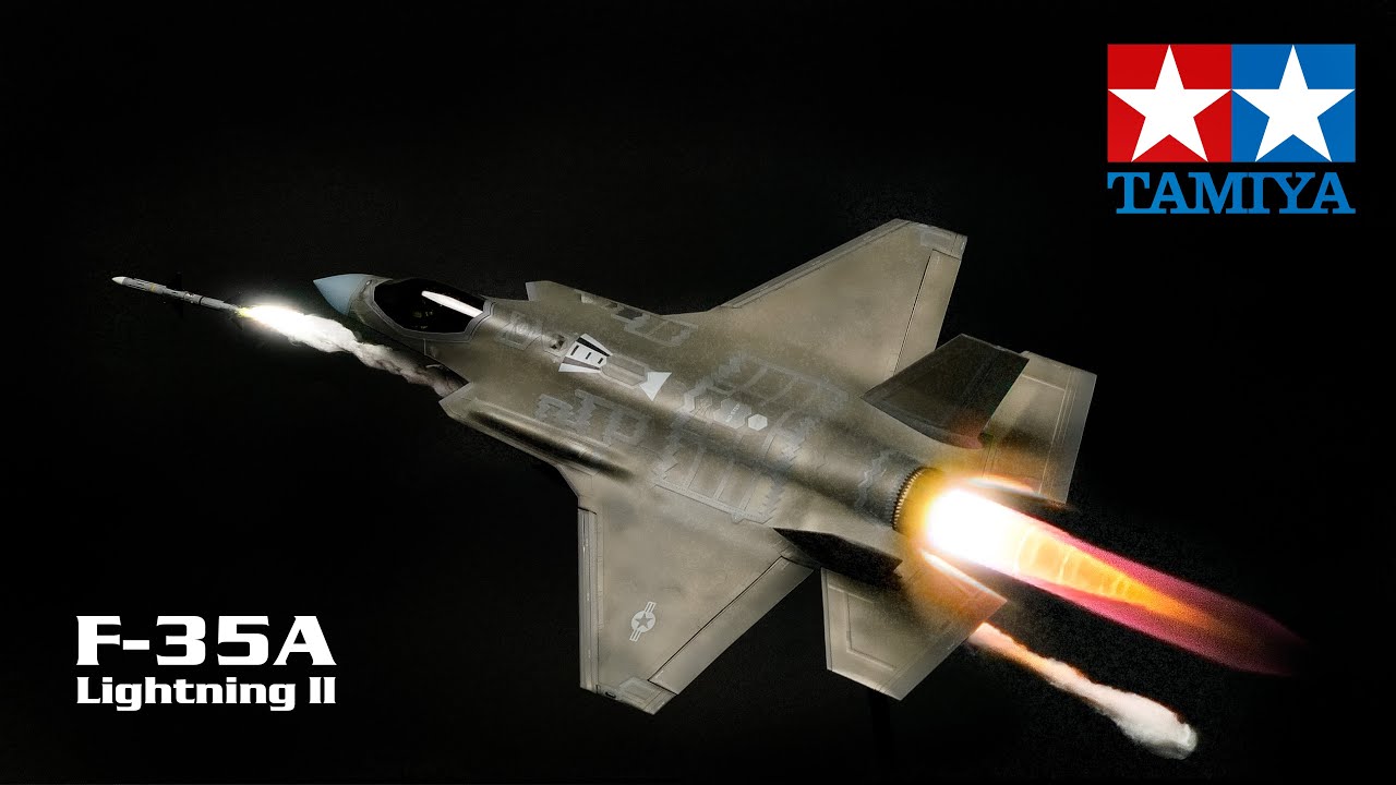 Полная сборка масштабной модели истребителя F-35A от Tamiya в масштабе 1/48.