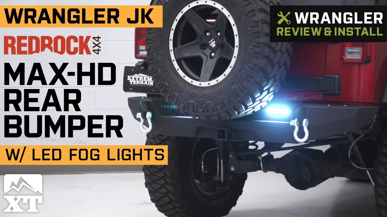 Jeep Wrangler JK RedRock 4x4 Max-HD Rear Bumper w/ LED Fog Lights Review & Install