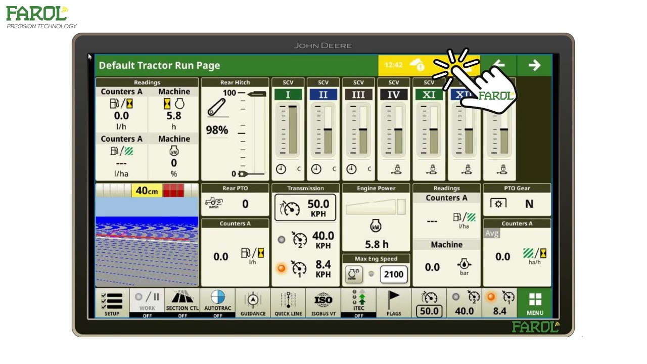 John Deere - Farol - Ajouter un code PIN antenne StarFire John Deere