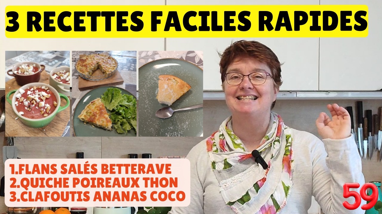 ✨✨ 3 nouvelles RECETTES  FACILES, RAPIDES et ECONOMIQUES😋 oui on peut bien manger sans se ruiner