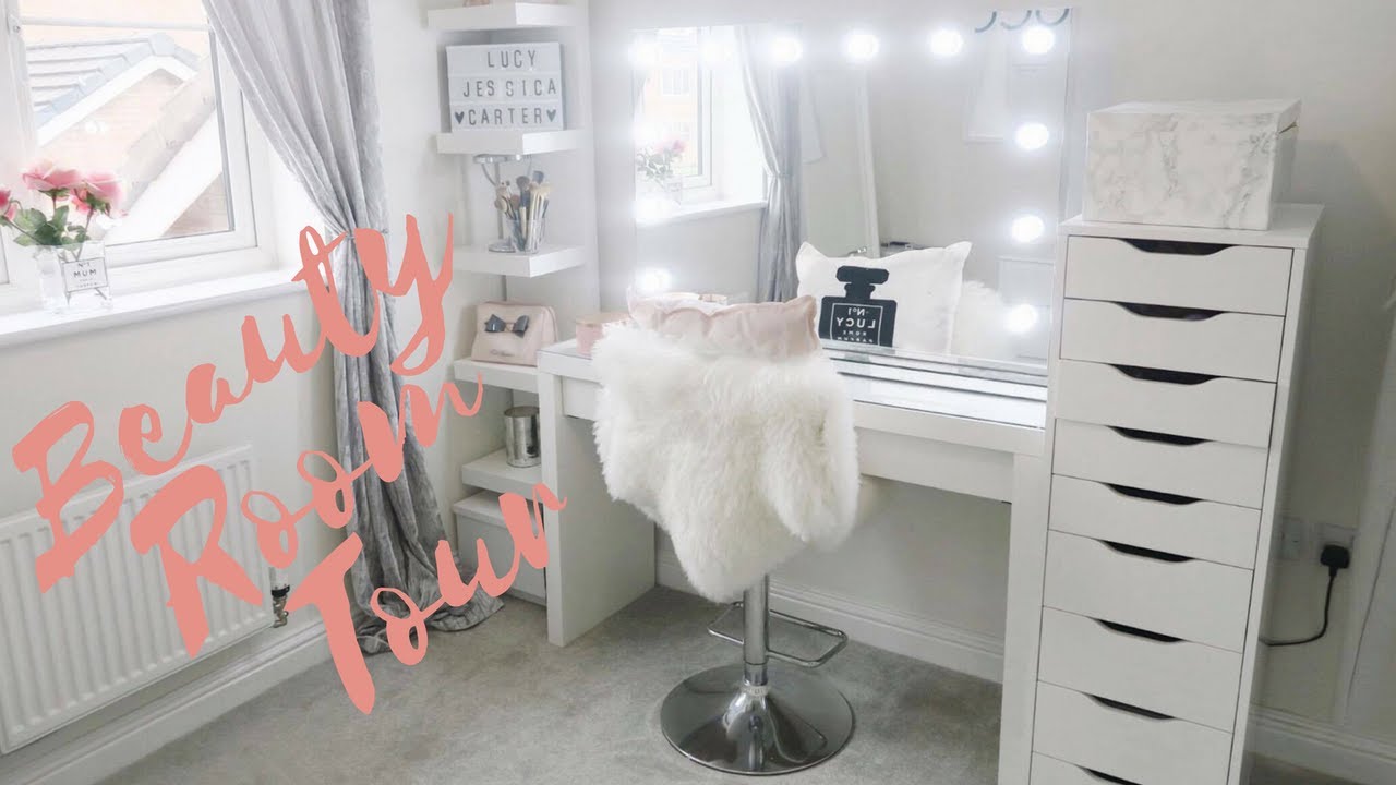 BEAUTY ROOM / MAKE UP ROOM TOUR | Lucy Jessica Carter