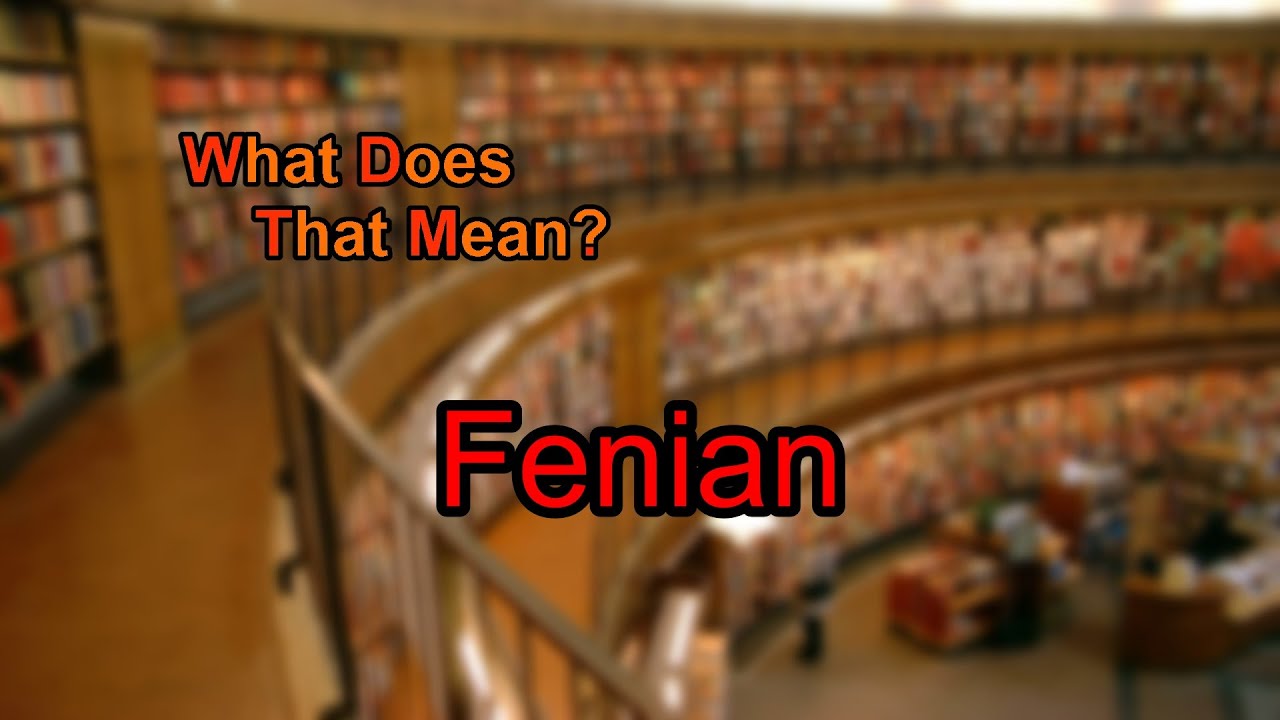 What does Fenian mean?