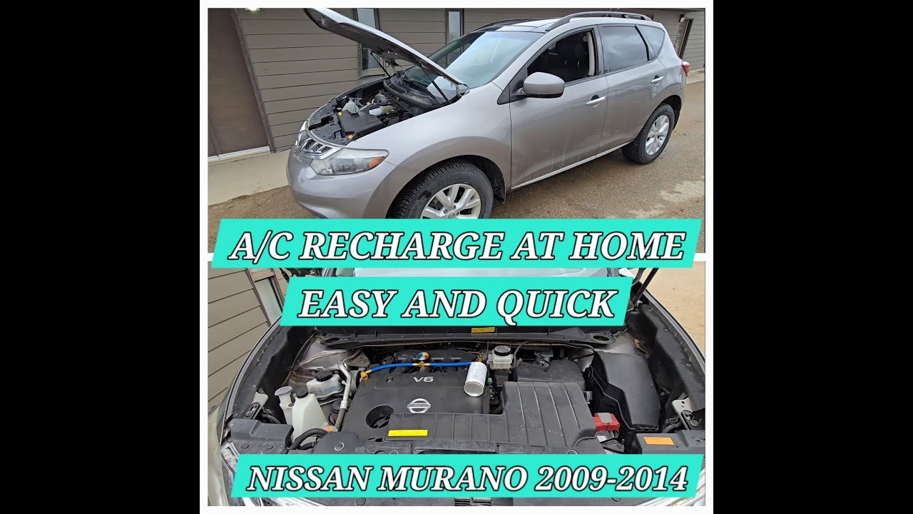 A/C VEHICLE RECHARGE EASY IN JUST FEW MINUTES/DO IT THE RIGHT WAY.NISSAN MURANO 2009-2014 A/C REFILL
