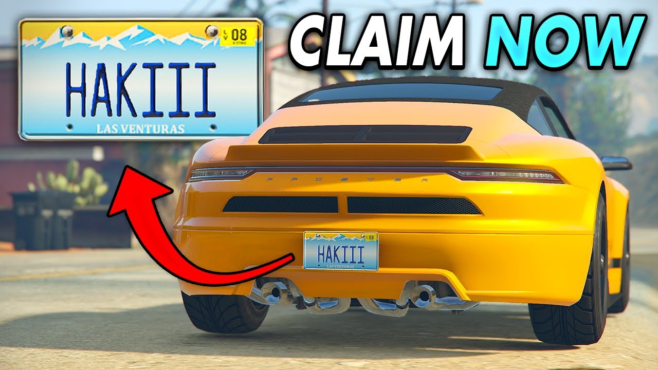 Как получить РЕДКИЙ номерной знак на свой автомобиль в GTA 5 Online! (Номерной знак Лас-Вентурас)