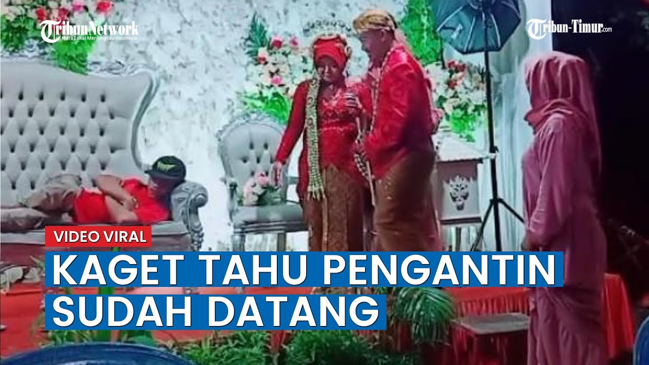 VIRAL Video Pria Tidur di Kursi Pelaminan saat Resepsi Pernikahan, Kaget Tahu Pengantin Sudah Datang