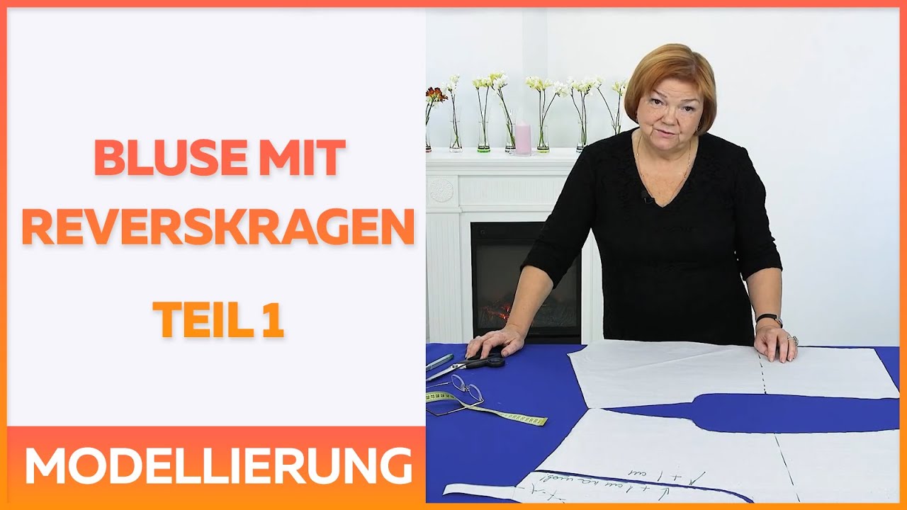 Bluse mit angeschnittenen Ärmeln, Reverskragen und Stehkragen. Teil 1. Modellierung ( Archiv)