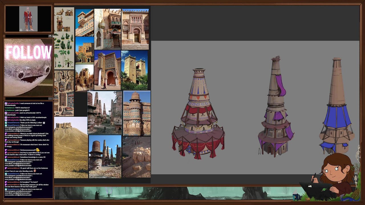 Creating Strange Buildings - Concept art for Druwides
