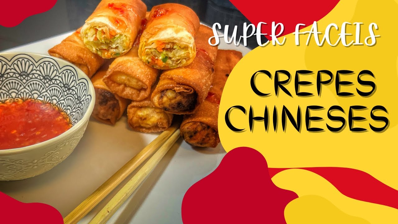 Como fazer CREPES CHINESES em casa/ how to make the PERFECT spring rolls at home.