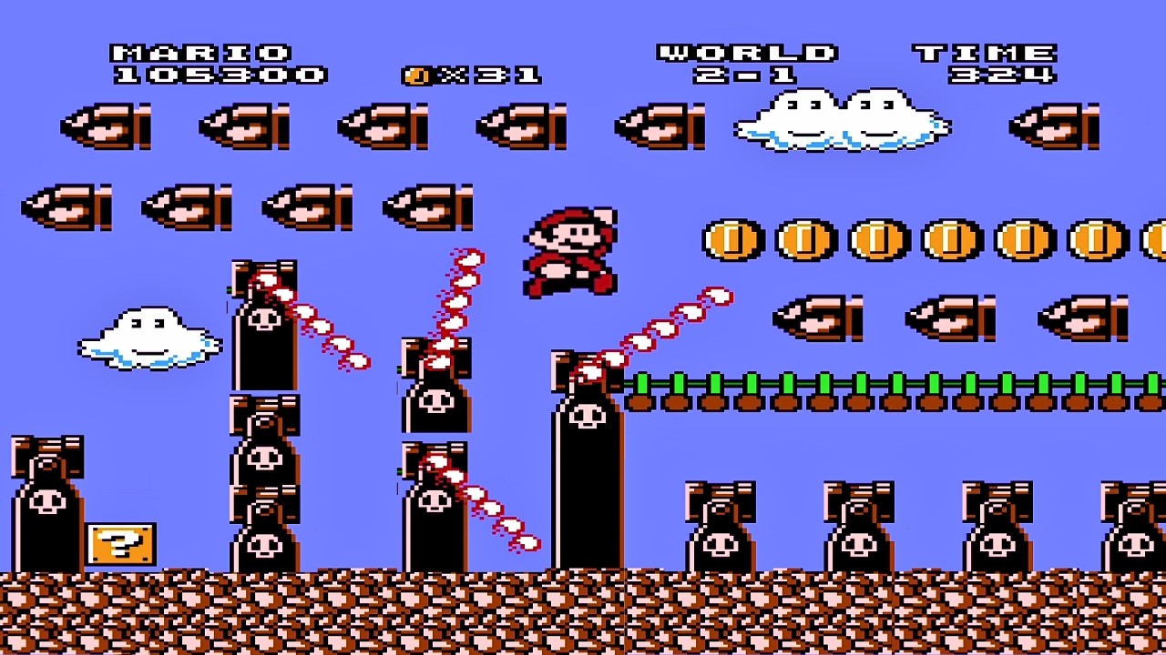 Mario Evolution World 2! Nes Super Mario Bros Walkthrough