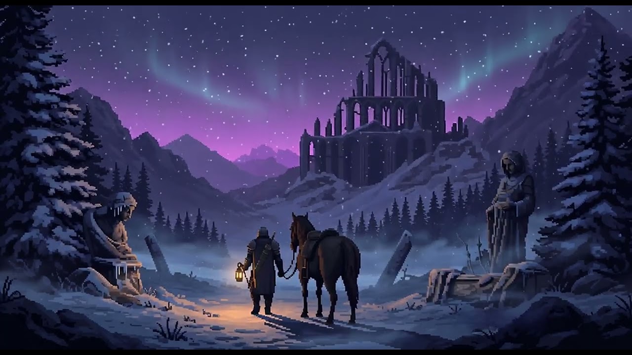 Tiefschlaf Musik 🌙 Dark Fantasy Entspannungsmusik in Pixel Welt