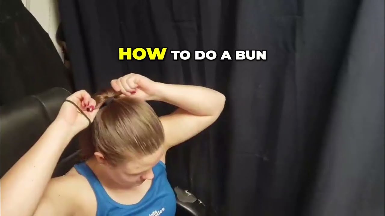 HOW TO DO A GYMNASTICS BUN! High bun for gymnastics that won't come out; tie a knot #howto #hair