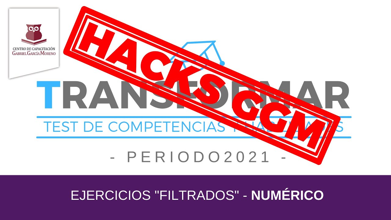 👉 TRANSFORMAR 2021 😨 HACKS Ejercicios FILTRADOS series ALFANUMÉRICAS