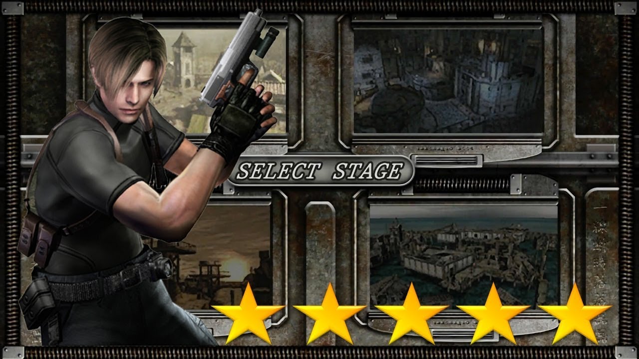 Resident Evil 4 The Mercenaries Leon Kennedy 5 stars all maps