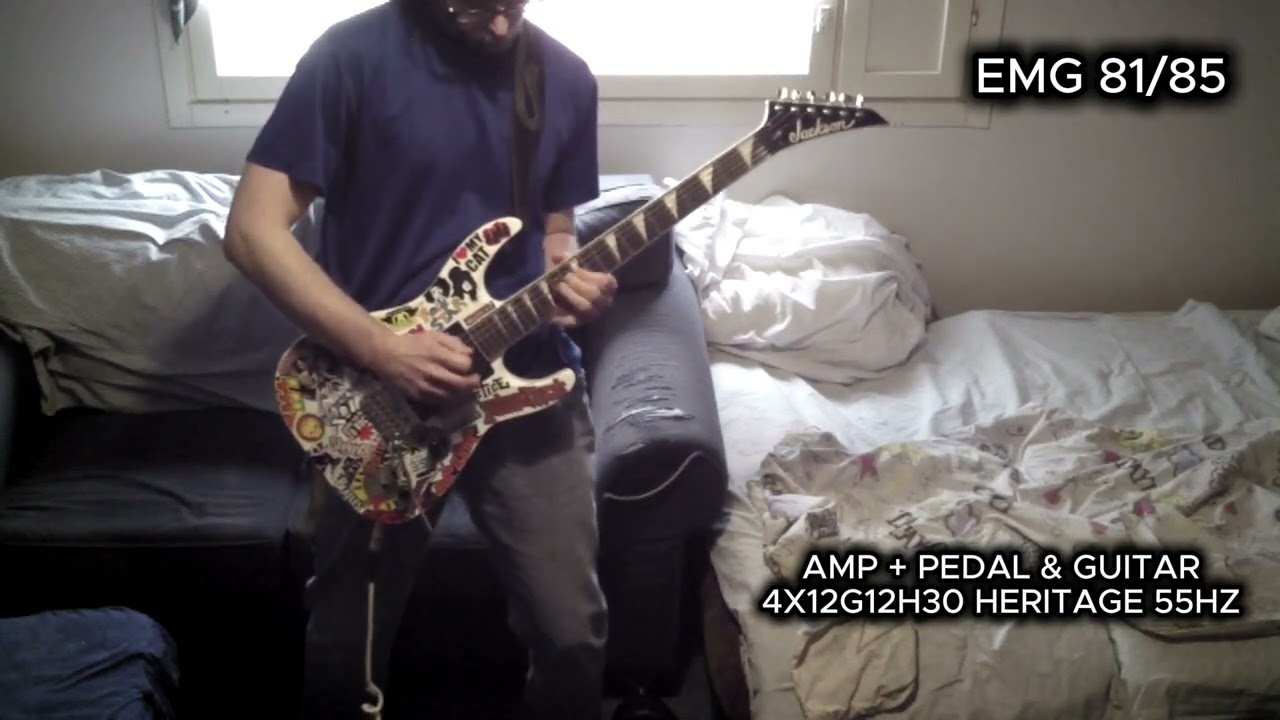 EMG 85/81 And Duncan JAZZ/JB With Real Amp (Marshall JTM45 + 4X12 G12H30 Heritage 55Hz) Room Sound