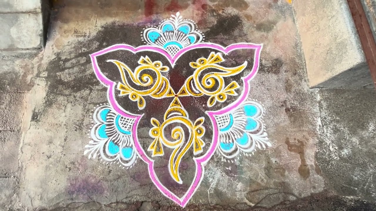 சங்கு  கோலம் ✨#rangolidesigns #kolam #trending 