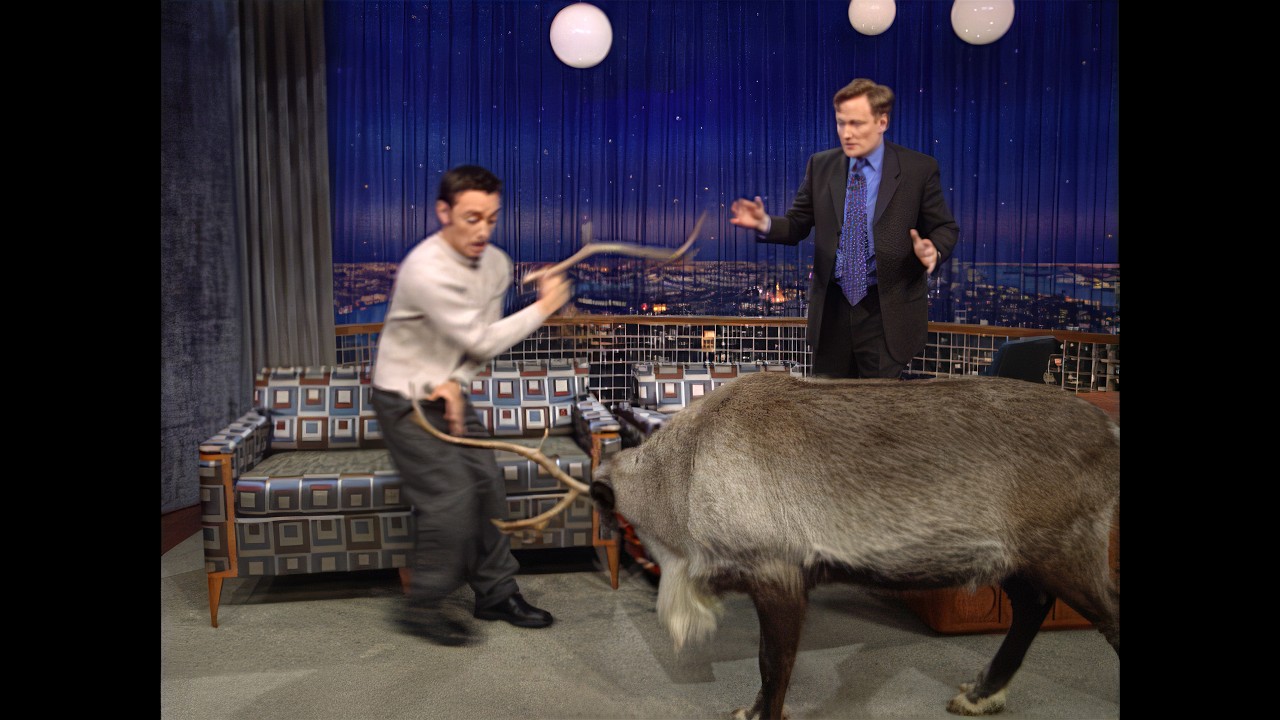 Animal Expert Jarod Miller Loses Control of a Reindeer | Late Night with Conan O&rsquo;Brien