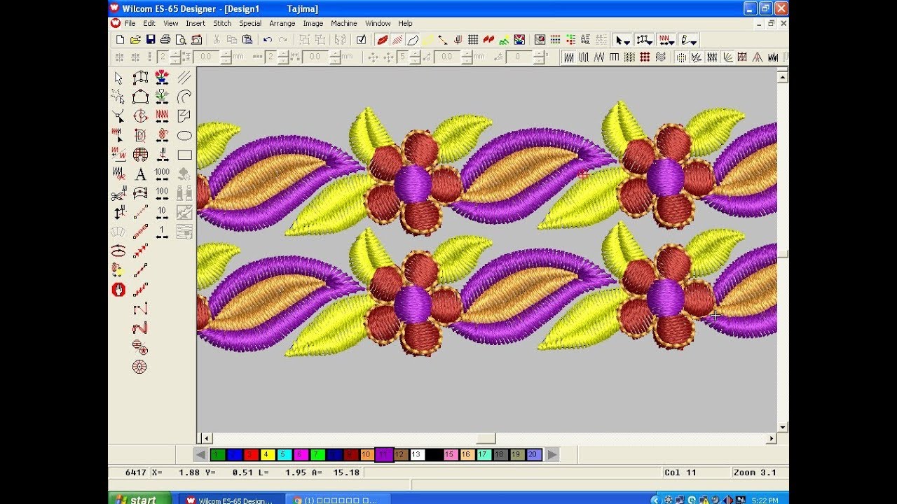 Wilcom Embroidery Designs || Embroidery Machine Design || Embroidery Work-43