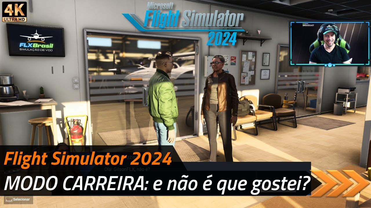 Flight Simulator 2024 [4K] - Apresentando o novo MODO CARREIRA - uma adi&ccedil;&atilde;o interessante!