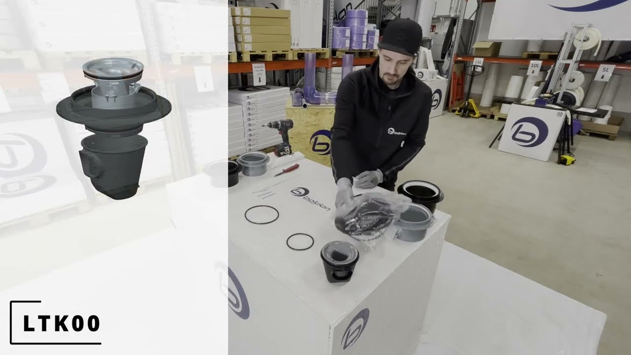 Korokerenkaan liittäminen Linerdrain korokerengasadapteriin, Boldan Oy