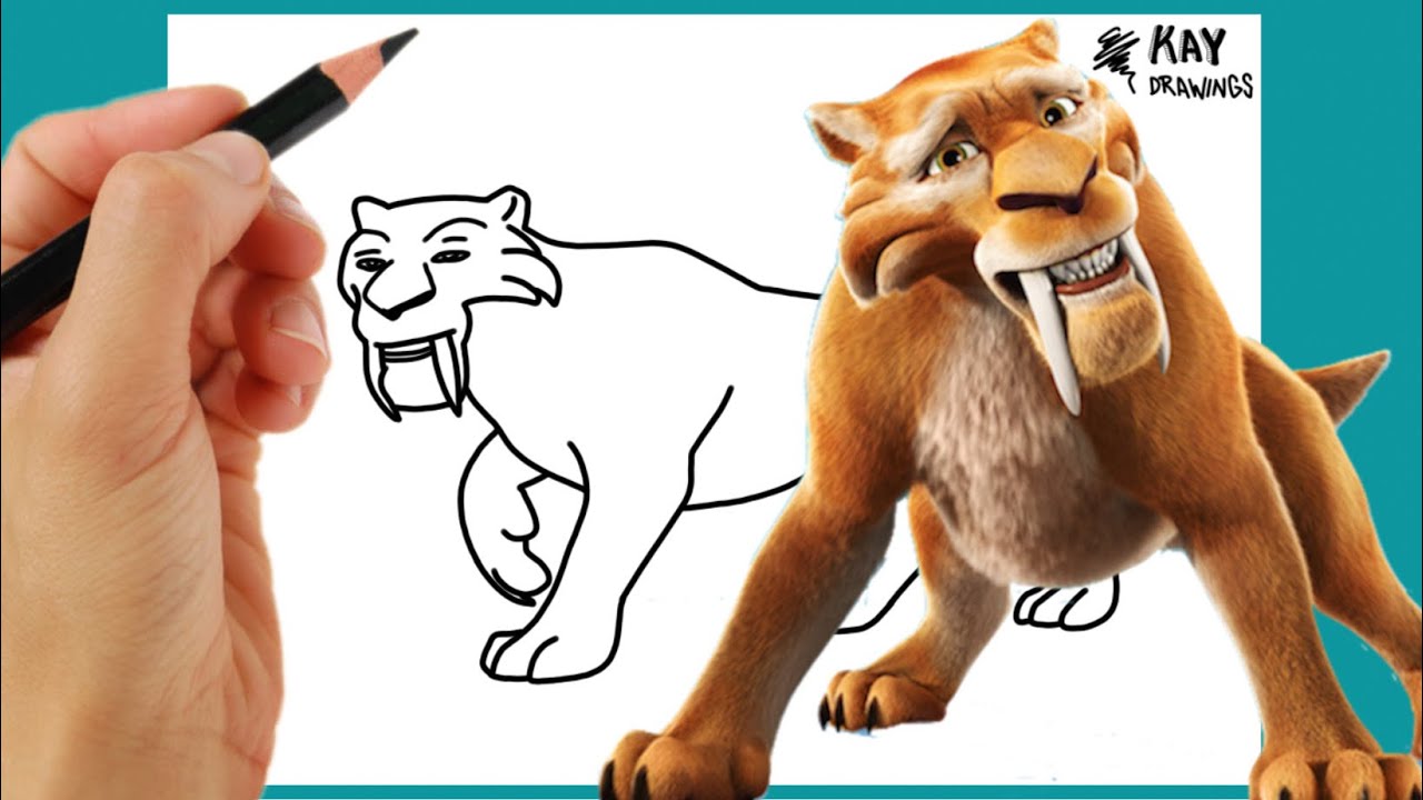 How To Draw Diego from ICE AGE Drawing Tutorial