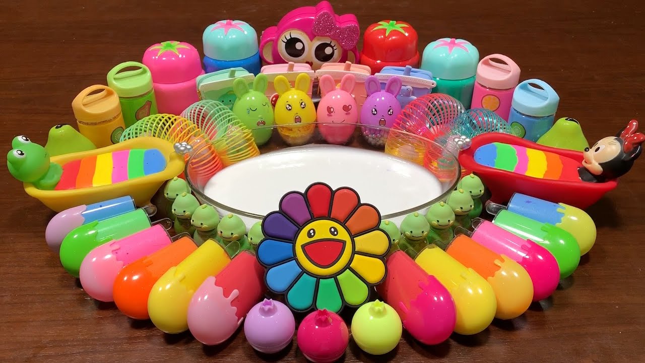 Mixing Makeup & Rainbow Clay and More into Glossy Slime !!! Relaxing with Slime! Best Slime #730