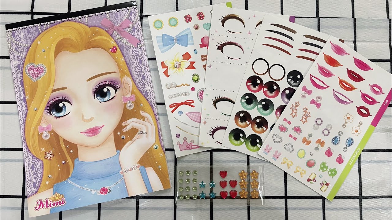[ToyASMR] Makeup Mimi, sticker 👄💄#paperdiy | Nina Nguyễn